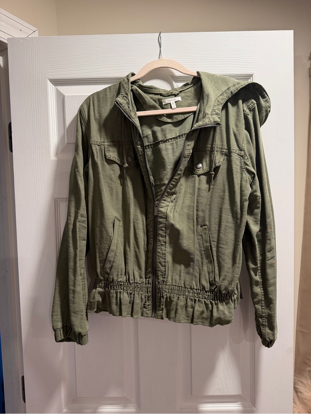 Maurices Olive Green Utility Jacket with Hood